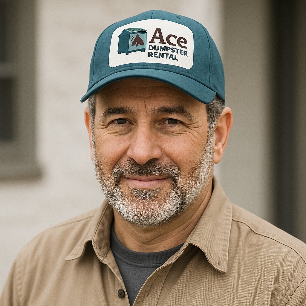 Jason Hetzner, owner and founder of Ace Dumpster Rental, professional business headshot